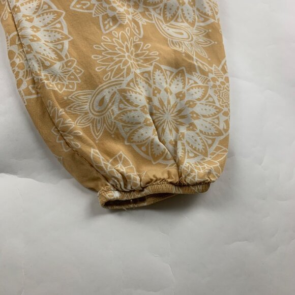 Lotus & Luna Yellow Lotus Kaleidescope Print High Rise Harem Pant L - Picture 6 of 6